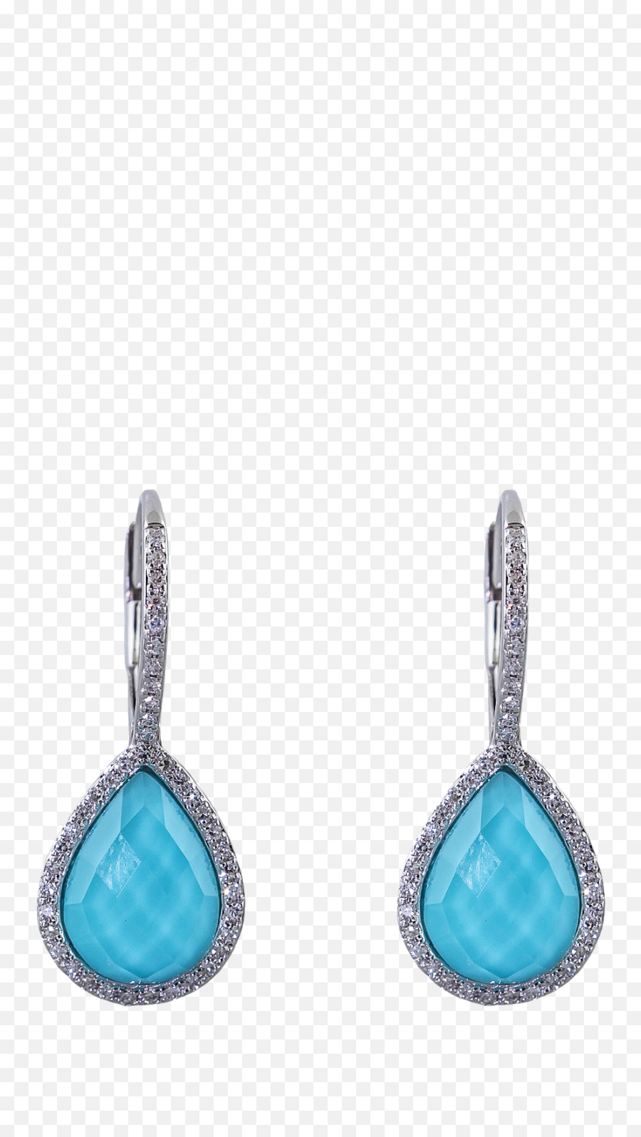 Turquoise And Diamond Earrings Emoji,Diamond Earring Png