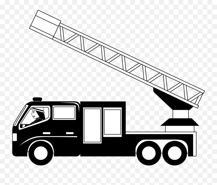 Truck Black And White Dump Truck Clipart Black And White - Fire Engine Images Black And White Emoji,Dump Truck Clipart