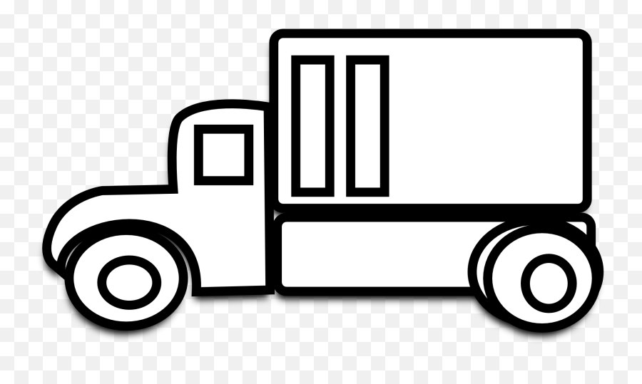 Toy Semi Truck Clipart Image - Truck Clipart Black And White Emoji,Truck Clipart