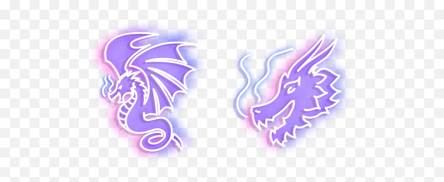 Neon Dragon Cursor U2013 Custom Cursor - Dragon Cursor Emoji,Neon Logos