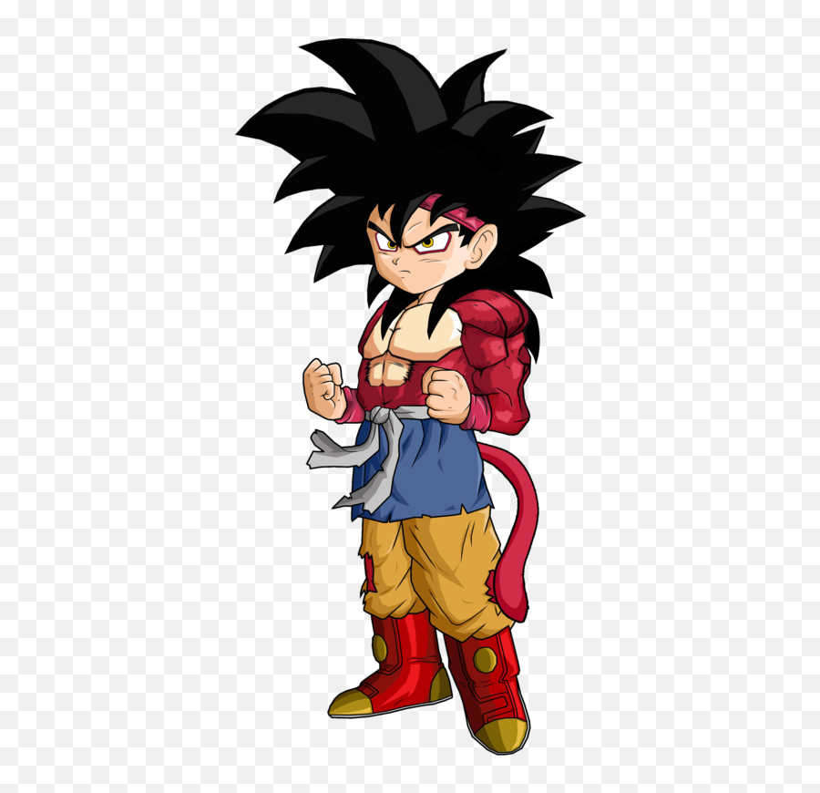 Super Saiyan 4 Goku Png - Goku Jr Ssj 4 Emoji,Kid Goku Png