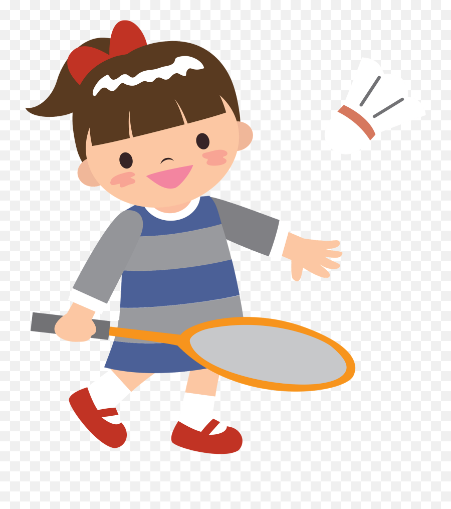 Girl Is Playing Badminton Clipart Free Download Transparent - Dad And Son Cartoon Badminton Emoji,Frisbee Clipart