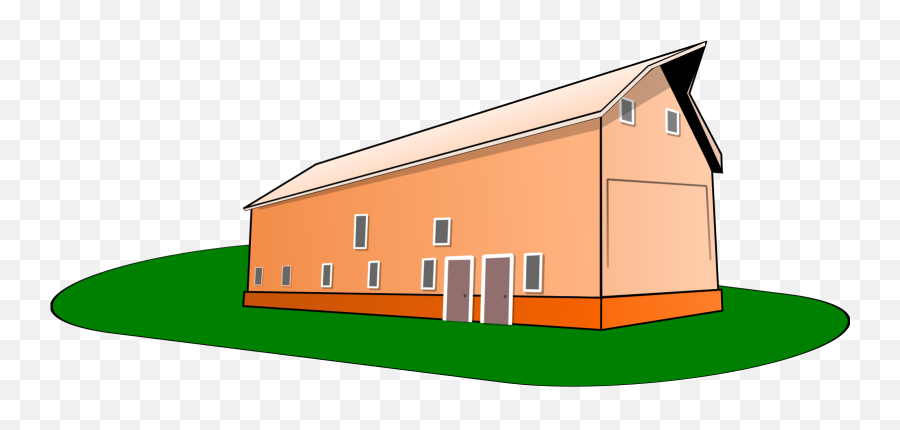 Orange Cartoon Barn Clip Art - Clip Art Emoji,Barn Clipart