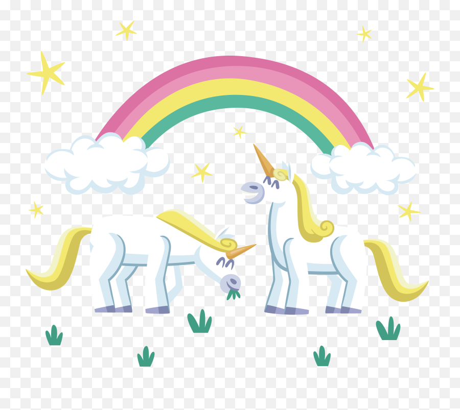 Download Unicorn Rainbow Clip Art - Unicorn Png Image With Emoji,Rainbow Unicorn Png