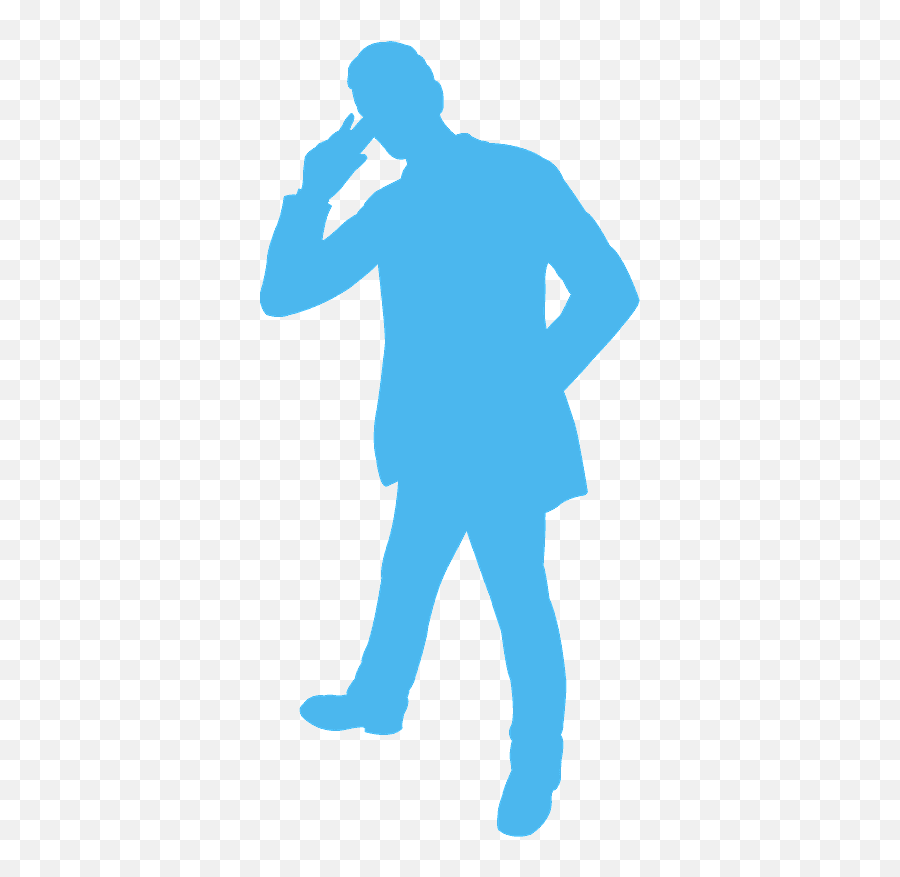 Man Talking On A Mobile Phone Silhouette - Free Vector Emoji,People Talking Silhouette Png