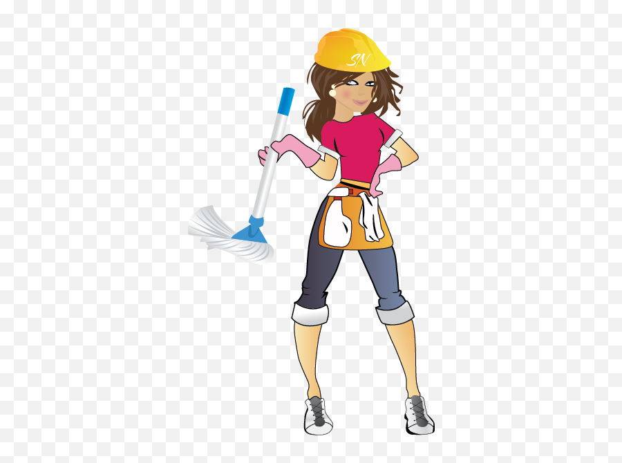 Feminine Modern Cleaning Service Illustration Design Emoji,Services Clipart