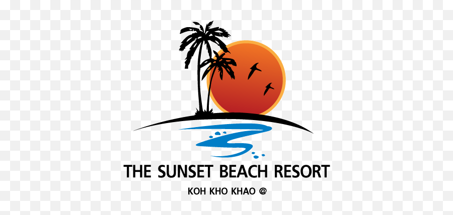 The Sunset Beach Resort Koh Kho Khao Emoji,Beach Logo Design
