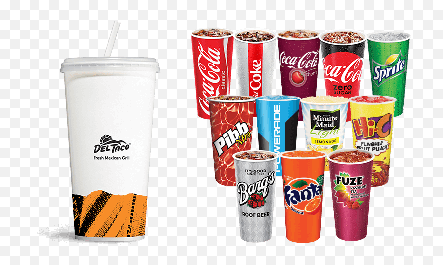 Del Taco - Food Drinks Soda Fountain Drinks Png Emoji,Diet Coke Logo