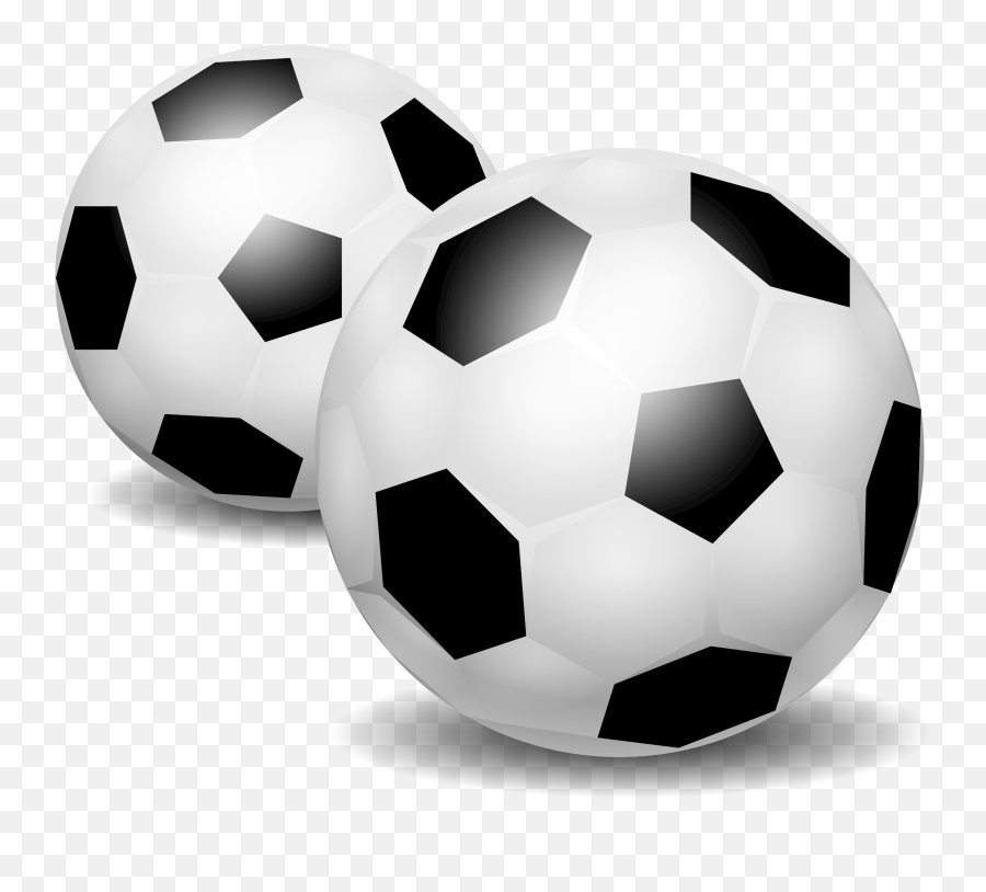 Soccer Ball - 2 Balls Clip Art Png Emoji,Soccer Ball Clipart