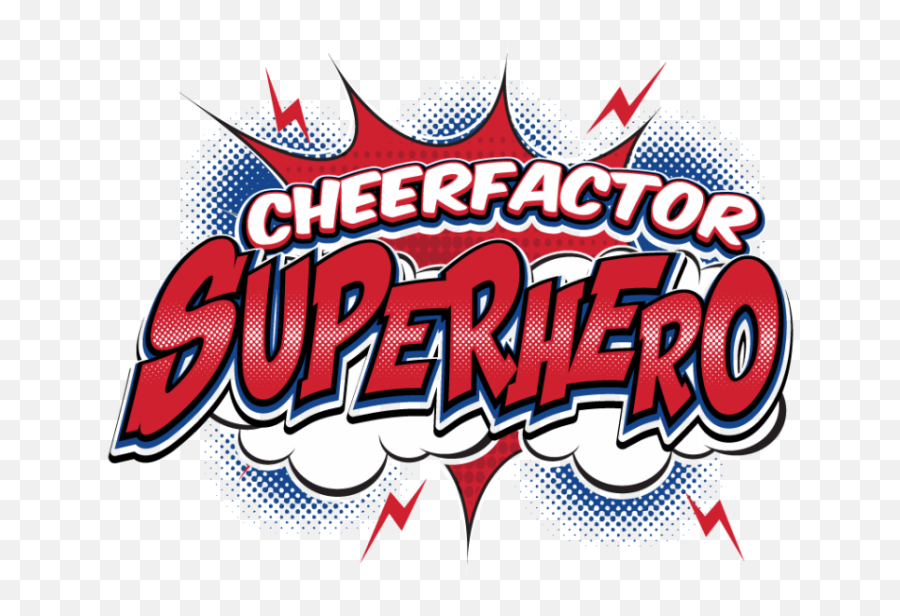 Superhero Classes - Cheer Factor Gym Language Emoji,Superhero Logo