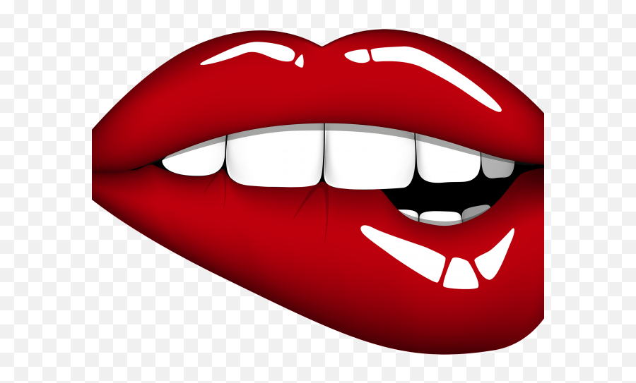 Cartoon Lips Clipart - Lips Clipart Emoji,Lips Clipart