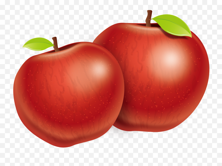 Download Tomato Apple Plum Two Fuji - Two Apples Png Emoji,Apple Png
