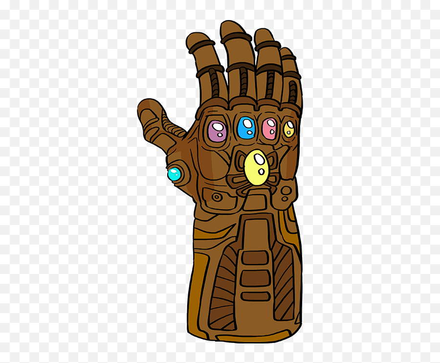 How To Draw The Infinity Gauntlet From - Infinity Gauntlet Drawing Png Emoji,Infinity Gauntlet Transparent