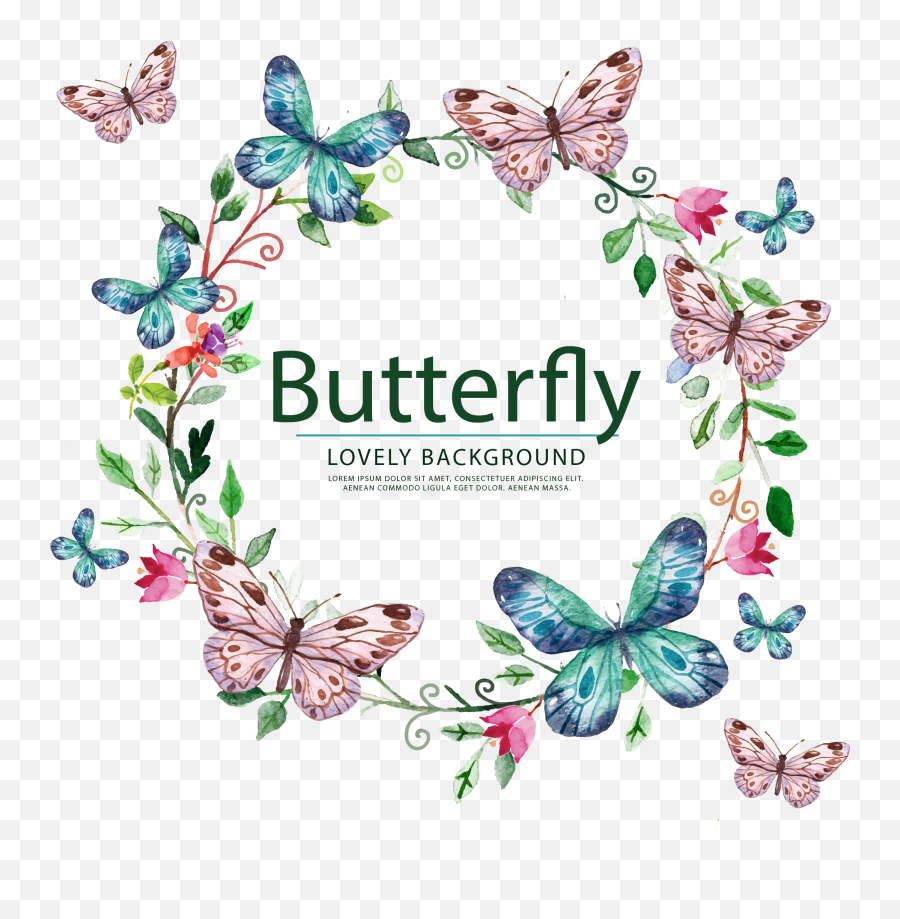 Download Butterfly Painted Sticker Hand - Wedding Sticker Design Background Emoji,Label Clipart