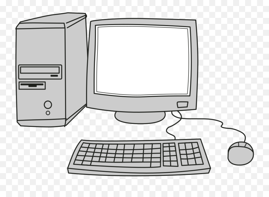 Pc Clipart Electronic Media Pc - Cartoon Transparent Computer Emoji,Computer Clipart