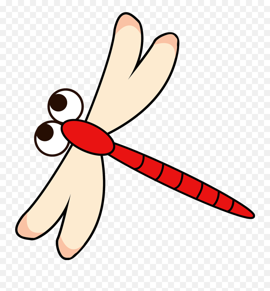 Red Dragonfly Insect Clipart Emoji,Dragonfly Clipart