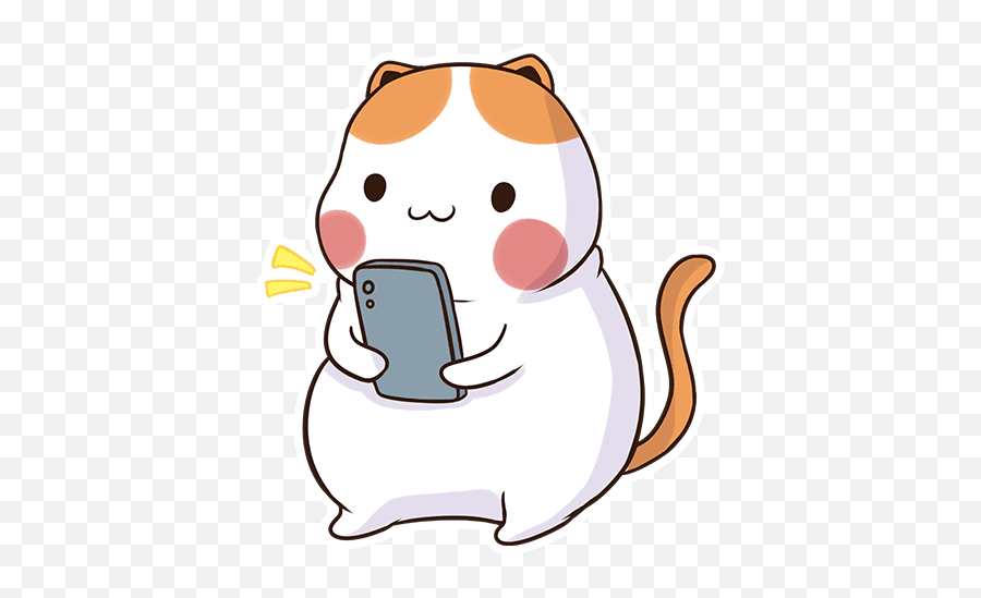 Cute Cat U0026 Bunny Rabbit Stickers - Wastickerapps Telephony Emoji,Google Play Logo Png