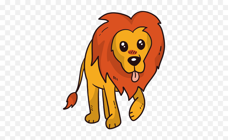 Cute Lion King Tongue Mane Tail Flat Ad Ad Affiliate - Cartoon Kawaii Lion Emoji,Orange Lion Logo