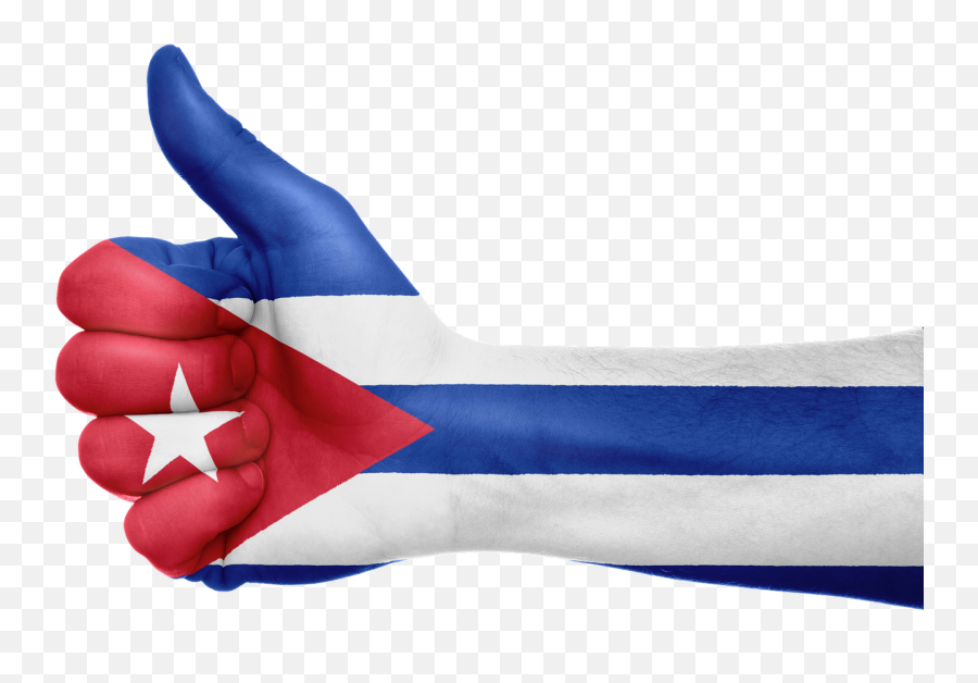 Cuba Flag Hand National Fingers Png - Bandera Cubana Hd Png Emoji,Cuba Flag Png