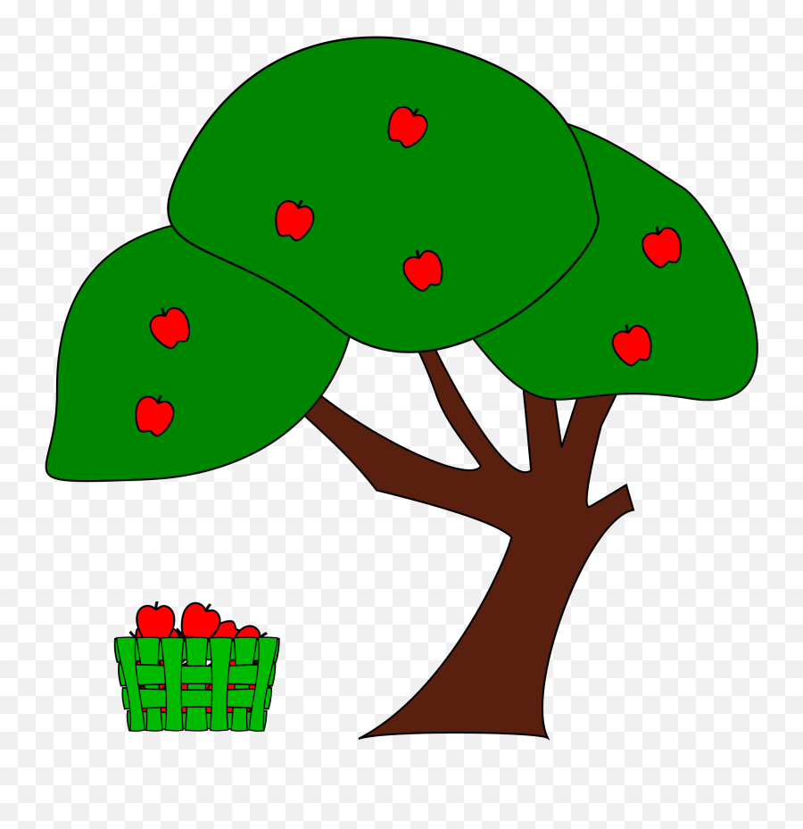Jpg Freeuse Download Apple Trees Clipart - Apple Tree Clip Un Dibujo De Un Árbol De Cerezo Emoji,Trees Clipart