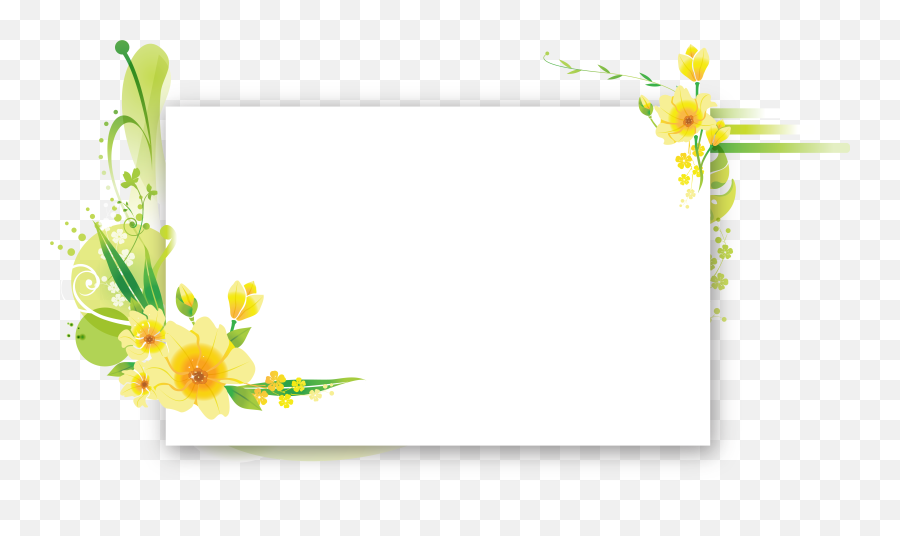 Download Picture Flower Text Frame Floral Birthday Design Hq - Flower Frame Png Design Emoji,Text Frame Png
