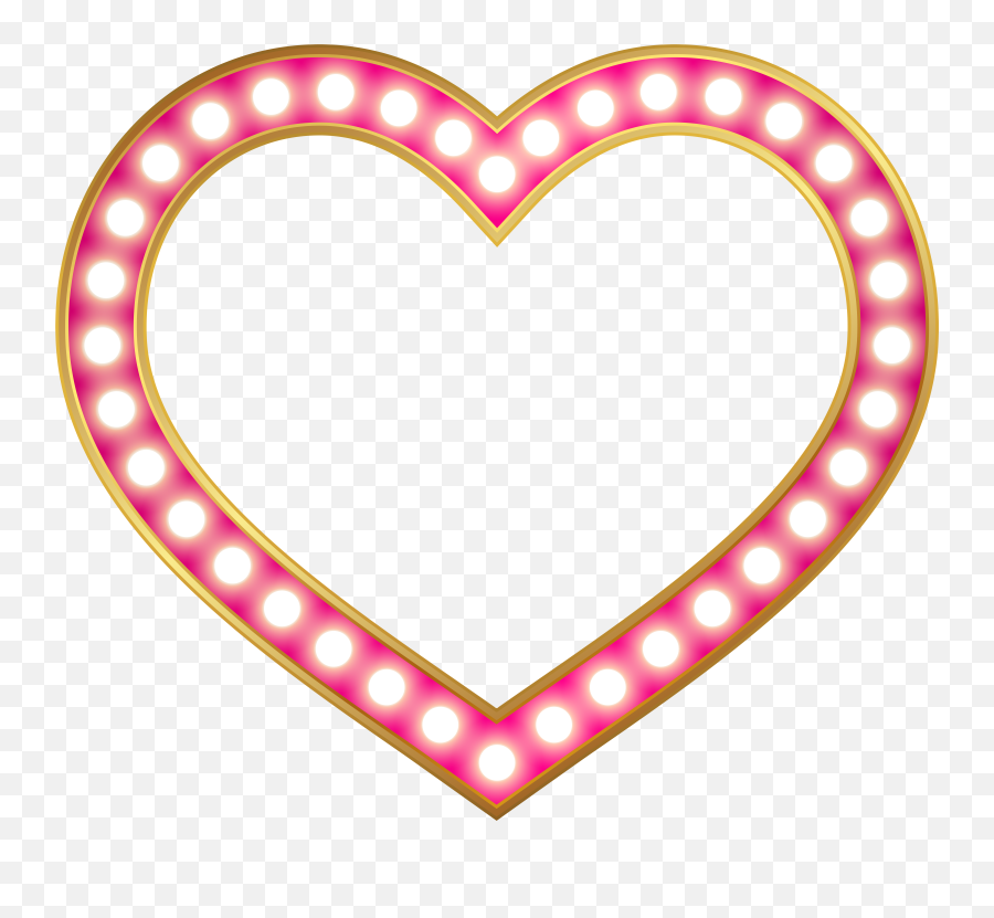 Glowing Heart Border Frame Png Clip Art Emoji,Picture Frame Clipart