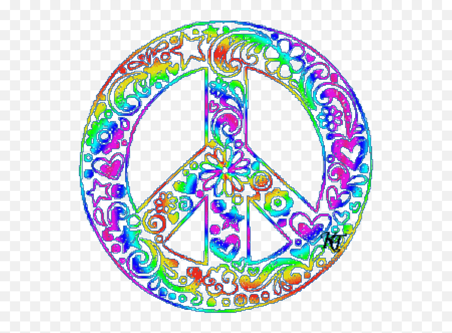 Peace Sign Clipart Trippy - Png Download Full Size Clipart Emoji,Peace Sign Clipart Black And White