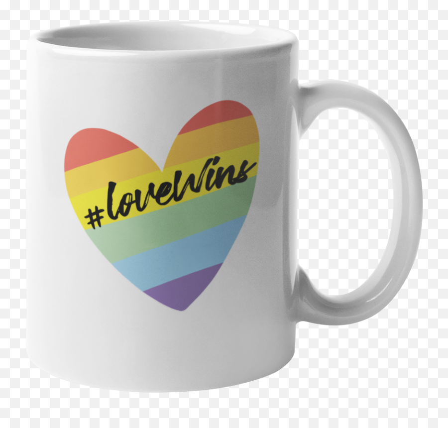 Hashtag Love Wins Rainbow Heart U0026 Inspirational Sayings Coffee U0026 Tea Mug 11oz - Walmartcom Emoji,Rainbow Heart Transparent