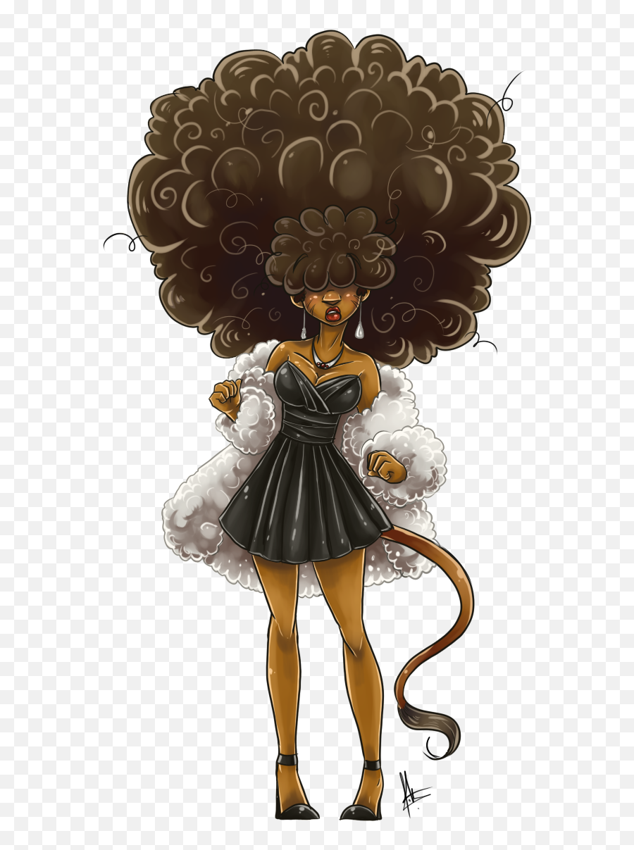 Black Woman Afro Png Image Royalty Free - Afro Drawing Emoji,Afro Png