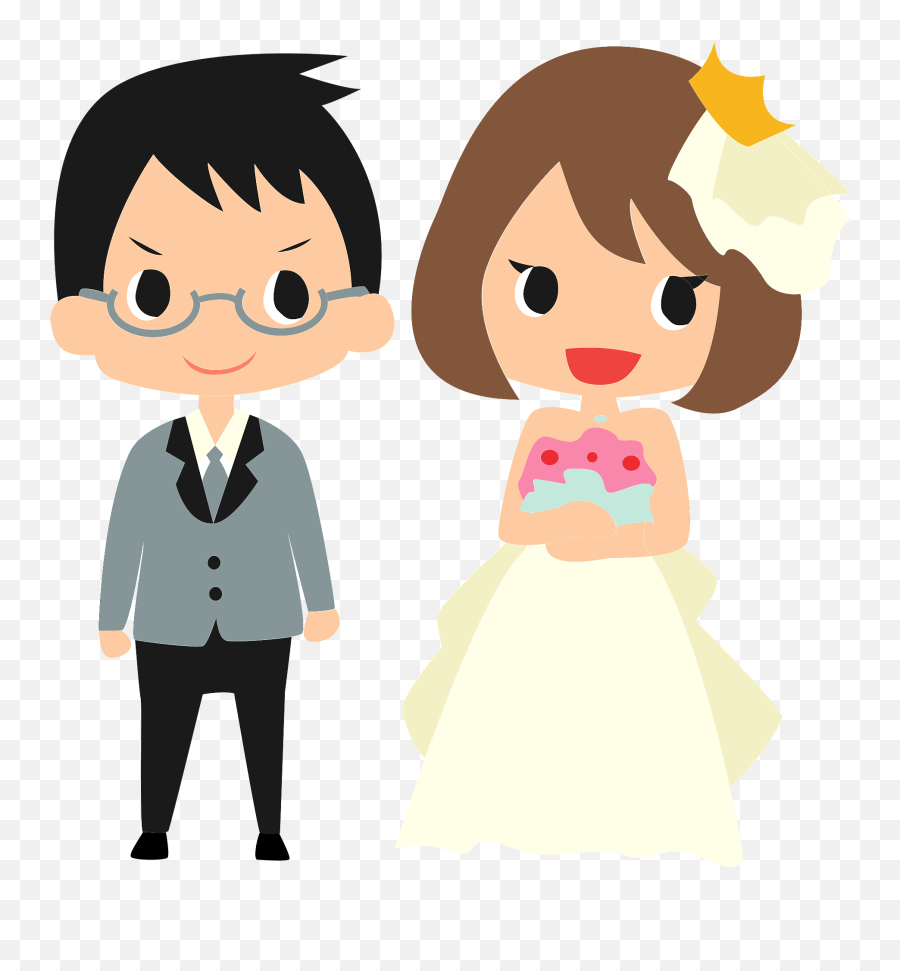 Bride And Groom Are At The Wedding Clipart Free Download Emoji,Marriage Clipart