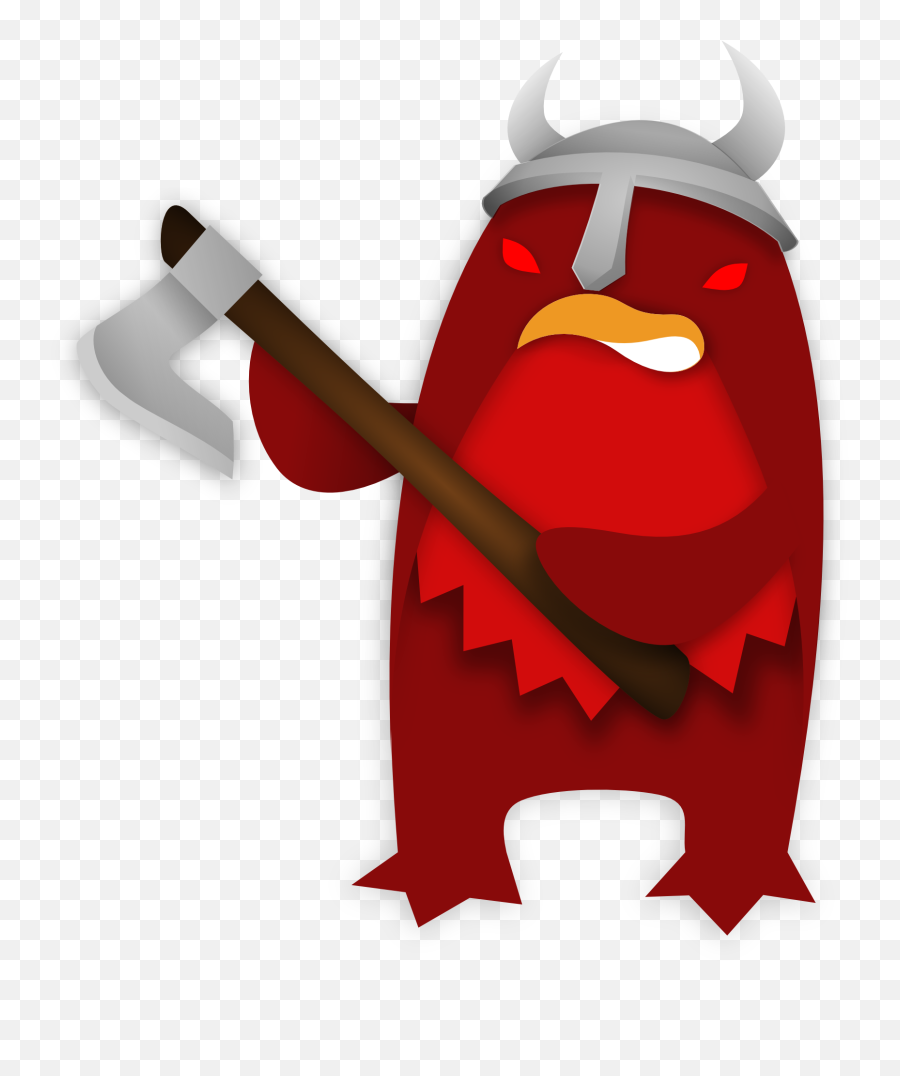 Clipart Of The Red Penguin Viking Free - Penguin Devil Emoji,Viking Clipart