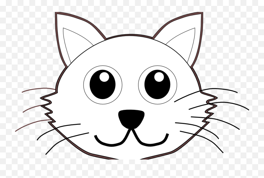 Cat Face Drawing Cat Coloring Page - Christmas Hat Drawing On Cat Emoji,Cat Face Clipart