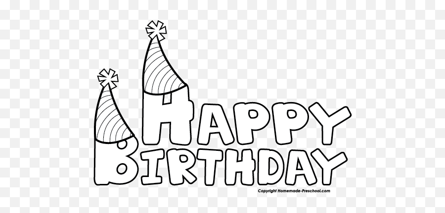 Free Happy Birthday Clipart - Clip Art Happy Birthday Outline Emoji,Birthday Clipart