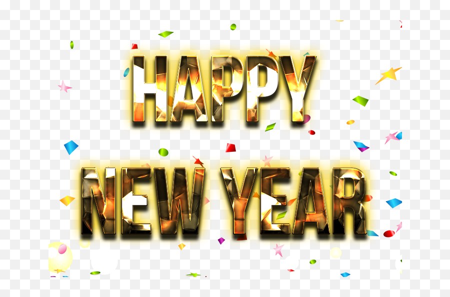 New Years Png Hd Png - Transparent Gold Happy New Year Png Emoji,New Years Png