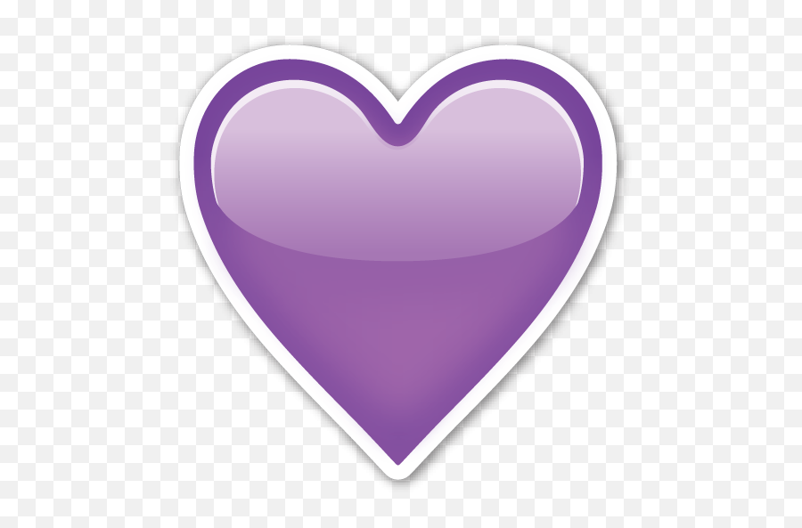 Purple Heart Emoji Ios - Transparent Purple Emoji Heart,Purple Heart Emoji Png