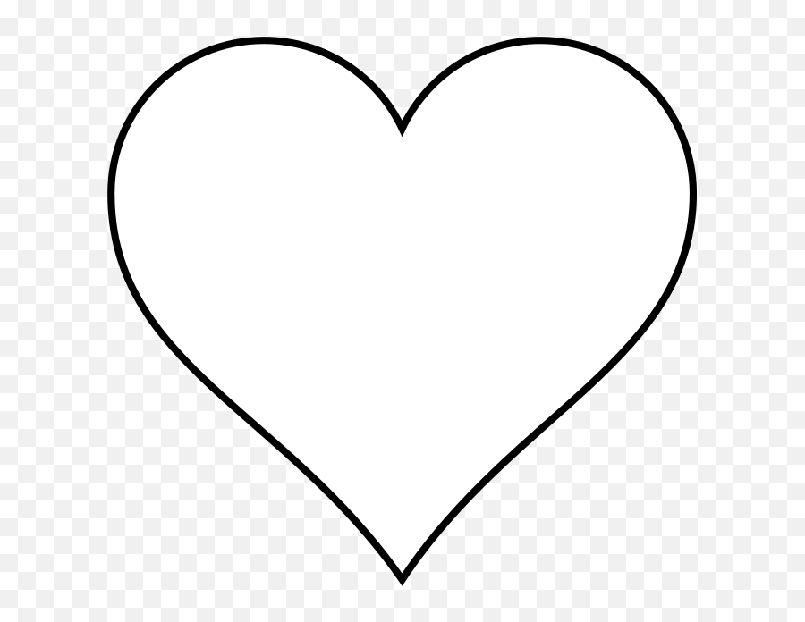 Black Outline Heart - Clip Art Heart Emoji,Heart Clipart