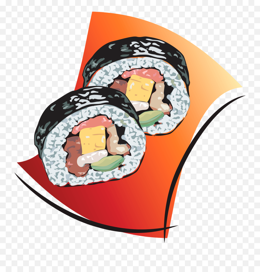 Sushi Clipart - California Roll Emoji,Sushi Clipart