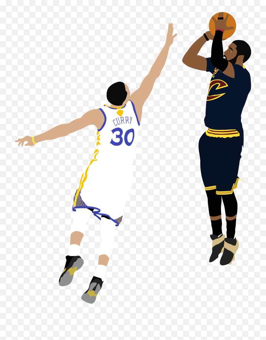 Kyrie Irving Shot Over Curry Clipart Emoji,Which Basketball Player Appears As The Silhouette On The Nba Logo?