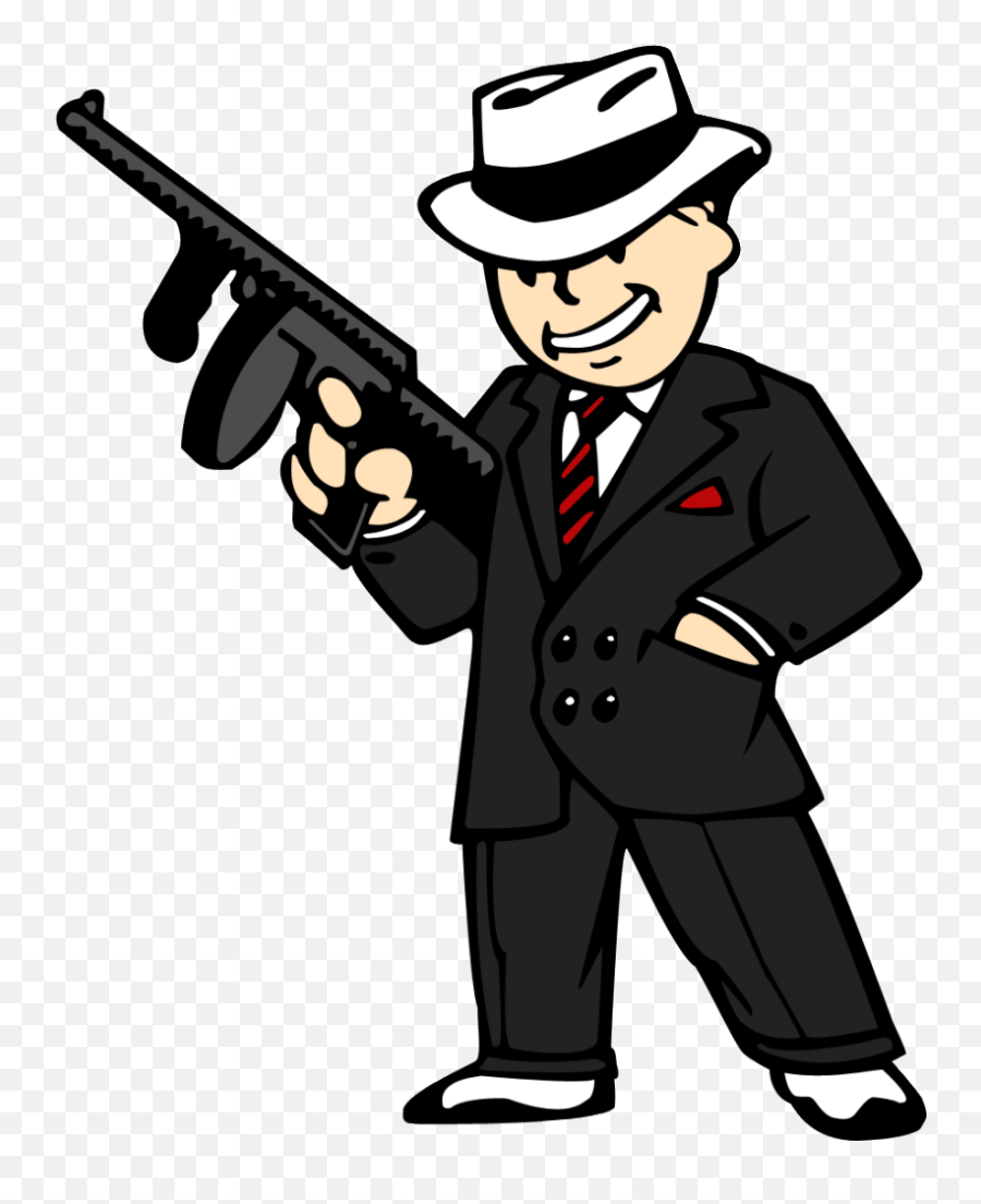 Vault Boy Gangster Clipart Emoji,Pip Boy Png