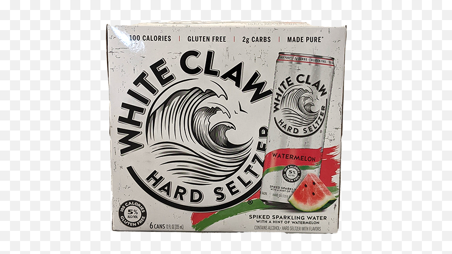 White Claw Watermelon Hard Seltzer 6 Pack Cans U2013 Supermarket Emoji,White Claw Logo Png