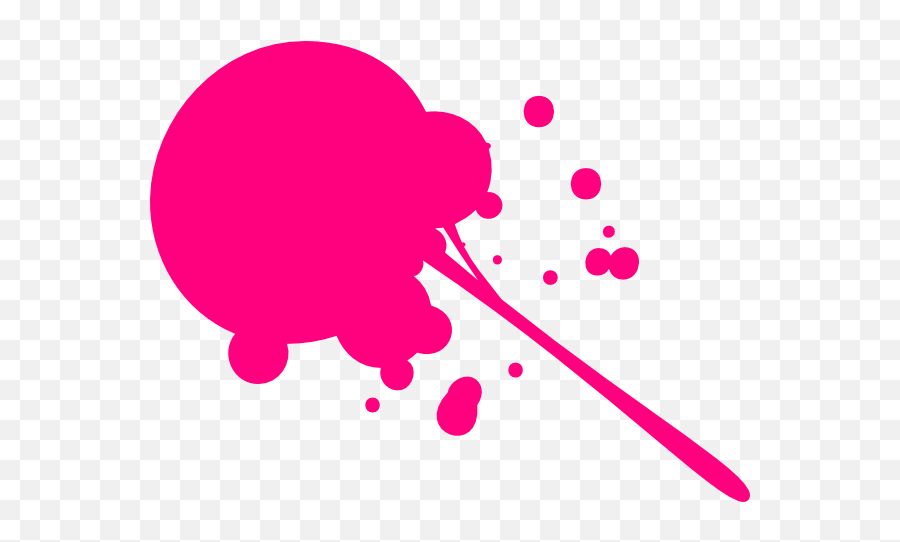 Neon Pink Splat Clip Art At Clkercom - Vector Clip Art Emoji,Paint Drip Clipart