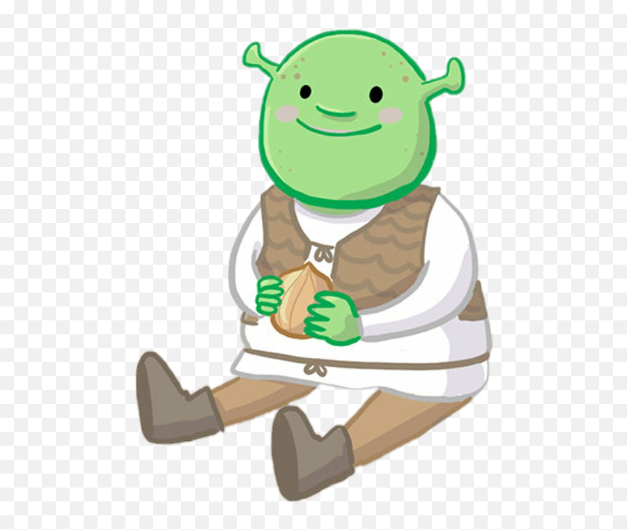 Shrek Onion Sticker By Daniela Teixeira Emoji,Transparent Shrek Face