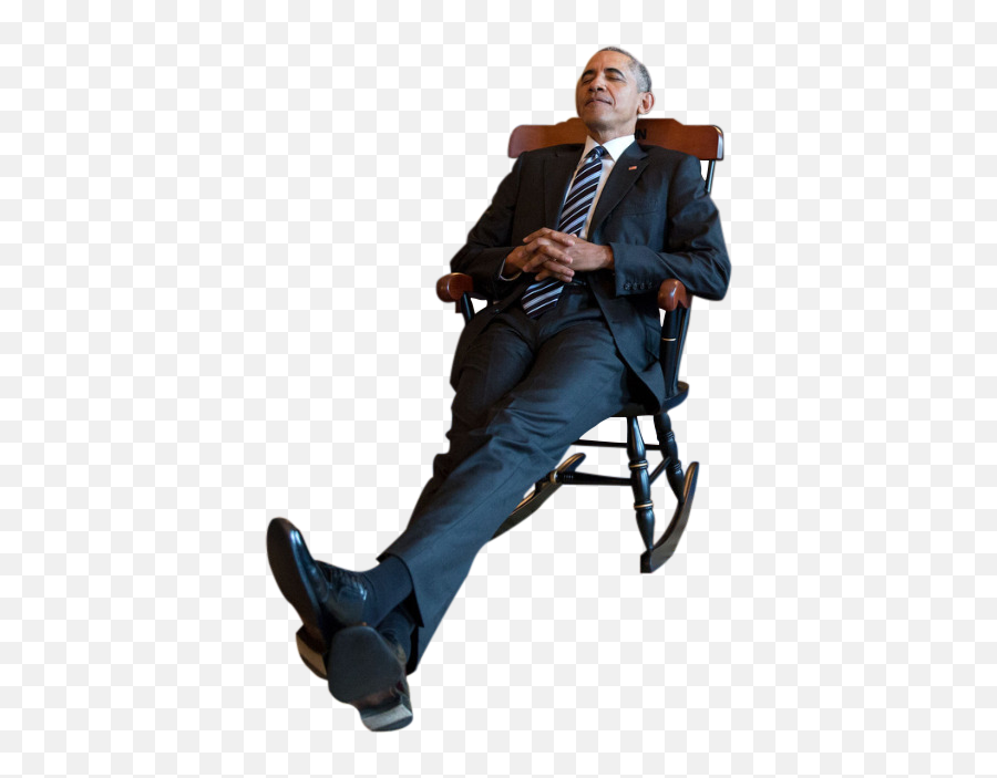 Download Personpresident Obama On A Rocking Chair - Man In Emoji,Obama Transparent Background