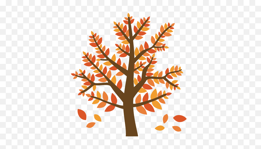 Fall Tree Svg - Transparent Fall Tree Clip Art Emoji,Fall Tree Clipart