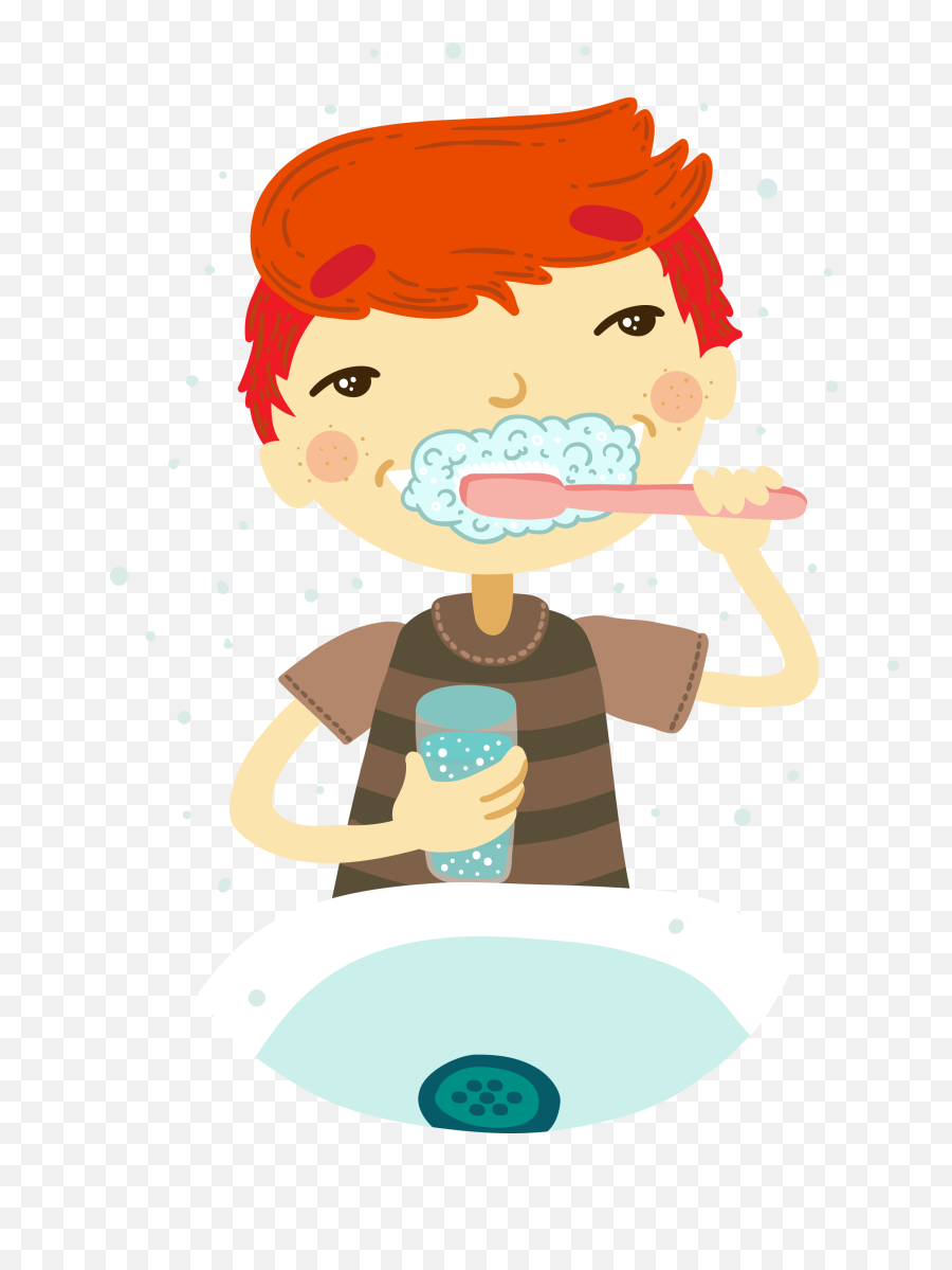 Tooth Brushing Clip Art Cartoon Teeth - Lavar Dientes Png Emoji,Brushing Teeth Clipart