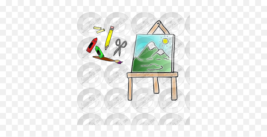 Art Class Picture For Classroom Therapy Use - Great Art Illustration Emoji,Class Clipart