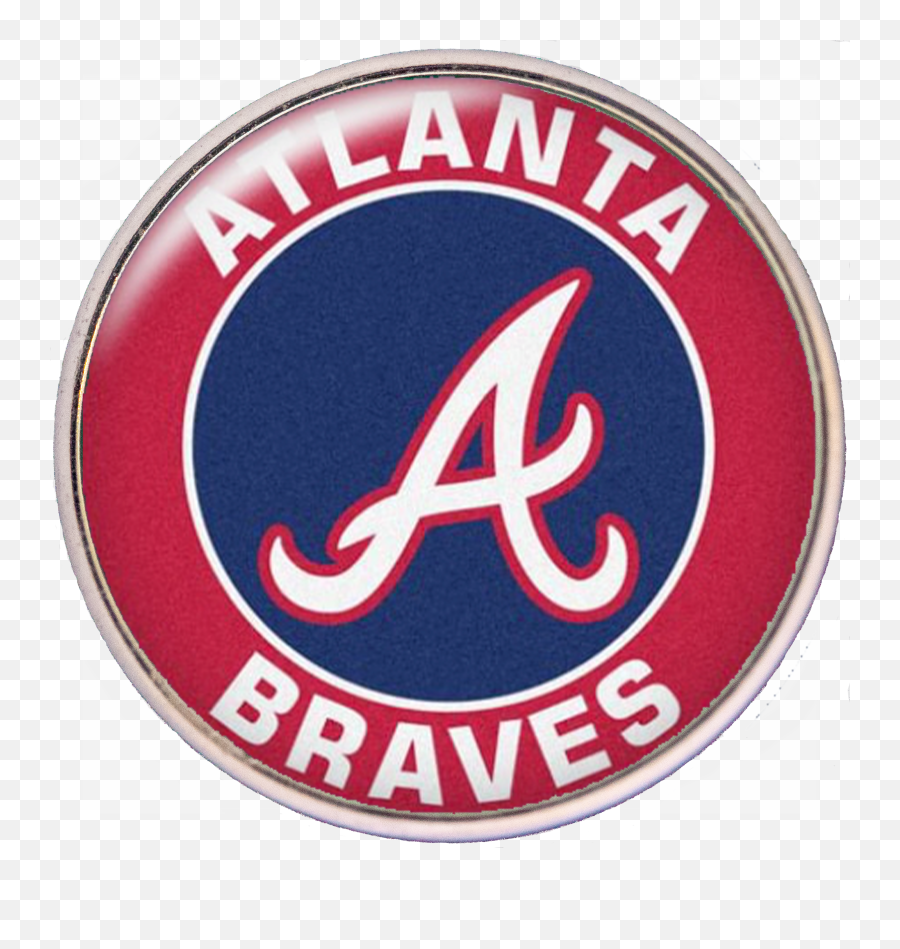20mm Atlanta Braves Mlb Baseball Logo Snap Charm Tropicaltrinkets - Atlanta Braves Emoji,Atlanta Braves Logo