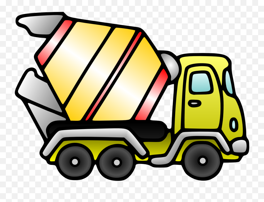 Utility Truck Clipart Royalty - Cement Mixer Clipart Emoji,Truck Clipart
