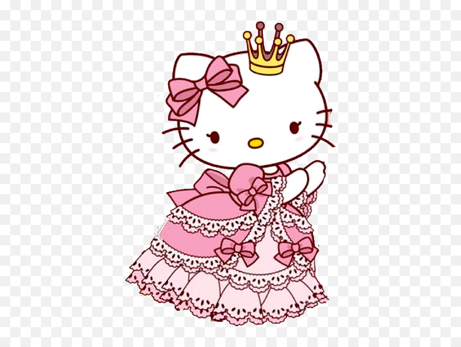 Pin - Hello Kitty With Crown Clipart Emoji,Hello Kitty Clipart