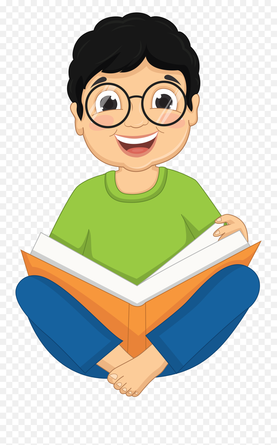 Cartoon Kids Craft Images Clip Art Chart Cartoons - Student Reading Book Png Emoji,Craft Clipart